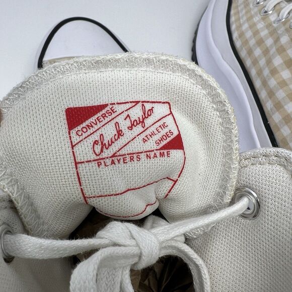 Converse Run Star Hike Shoes Sz 10.5 Gingham Chunky Platform High-Top Sneakers - Picture 13 of 13